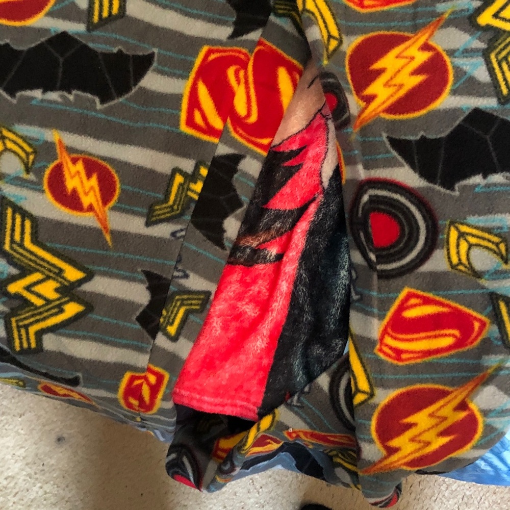 Gray Superhero Patterned Pants - image 2